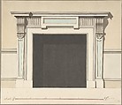 Design for a Chimneypiece, John Yenn  British, Pen and ink, brush and wash, watercolor