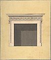 Design for a Chimneypiece, John Yenn  British, Pen and ink, watercolor