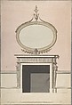 Design for a Chimneypiece, John Yenn  British, Pen and ink, brush and wash, watercolor