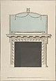 Design for a Chimneypiece, John Yenn  British, Pen and ink, watercolor