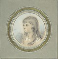 Portrait of a Young Girl, Anonymous, British, 20th century  British, Graphite, blue chalk heightened with white