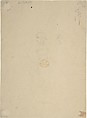 Design for "Hooking and Eyeing," a wood engraving published in "Punch" (recto); Sketch of two women and a man (verso), John Leech (British, London 1817–1864 London), Recto: pen and brown ink and watercolor
Verso: graphite