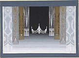 Design for Stage Set for "Les Mariages," George White's Scandals, New York, Erté (Romain de Tirtoff)  French, born Russia, Gouache and metallic paint