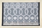 Design for Grey and White Tasseled Curtain (Premier Voile)  for "Les Mariages," George White's Scandals, Erté (Romain de Tirtoff)  French, born Russia