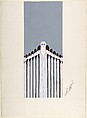 Design for "Porteuse" of "Premier Voile" for "Les Mariages," George White's Scandals, New York, Erté (Romain de Tirtoff) French, born Russia, Gouache and metallic paint