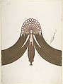 "Les Noces d'Or" Triple Costume Design for "Les Mariages," George White's Scandal (center), Erté (Romain de Tirtoff) French, born Russia, Gouache and metallic paint