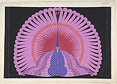 Curtain design for "The Birds," George White's Scandals, New York, Erté (Romain de Tirtoff) French, born Russia, Gouache and metallic paint