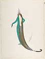 Costume design for "L'Eté", Erté (Romain de Tirtoff) (French (born Russia), St. Petersburg 1892–1990 Paris), Gouache and metallic paint.