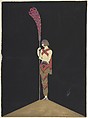Delilah's Slave: Costume for George White's Scandals, New York, 1926, Erté (Romain de Tirtoff)  French, born Russia, Gouache and metallic paint