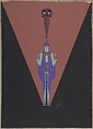 Esclave de Salomé: Costume design for George White's Scandals, New York, 1926, Erté (Romain de Tirtoff) French, born Russia, Gouache and metallic paint