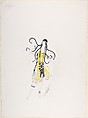 "Squaw," Costume Design for "Indian Dagger Dance," George White's Scandals, New York, 1928, Erté (Romain de Tirtoff)  French, born Russia, Gouache and metallic paint