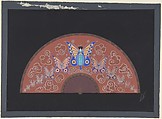Curtain design for "Madame Butterfly," George White's Scandals, New York, 1926, Erté (Romain de Tirtoff) French, born Russia, Gouache and metallic paint