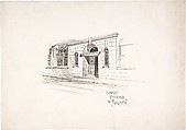 Sketch for an architectural magazine, Anonymous, British, late 19th to early 20th century  British, Pen and ink over graphite