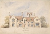 Buckland Grange, Proposed Alterations, South Elevation, Anonymous, British, 19th century British, Watercolor