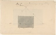 To Find the Vanishing of Any Building, one side being given, Anonymous, British, 18th century, Pen and ink, brush and wash, over graphite