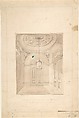 Design for a Vestibule for A. C. Grant, Priory Grove, Perspective, Anonymous, British, early 19th century  British, Pen and ink, brush and wash