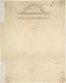 Design for a doorway for a chapel, Anonymous, British, 17th century, Pen and ink, brush and wash