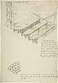 Drawing for an iron stairway with marble treads, Anonymous, British, 19th century  British, Pen and ink and graphite
