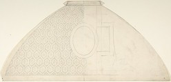 Design for Domed Ornament, Anonymous, British, 19th century, Graphite