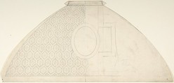 Design for Domed Ornament, Anonymous, British, 19th century, Graphite