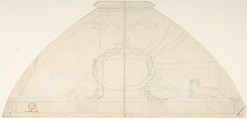 Design for Domed Ornament, Anonymous, British, 19th century, Graphite