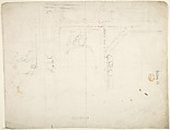 Design for Paneled Ceiling, Anonymous, British, 19th century, Graphite and pen