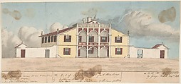 Fonduco, the Seat of Captain Thomas James Maling, Anonymous, British, 19th century  British, Watercolor, pen and ink