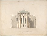 East End of Tunstall Church (recto and verso), Anonymous, British, 19th century  British, Recto: watercolor over graphite<br/>Verso: pen and ink