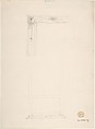 Plan of large room with three niches, Anonymous, British, 18th century, Pen and ink