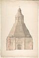 The Abbot's Kitchen, Glastonbury Abbey, Anonymous, British, 19th century  British, Watercolor, pen and ink, brush and wash