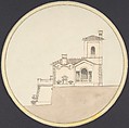 Side Elevation of an Italian Villa Style House, Anonymous, British, 19th century British, Watercolor, pen and Ink