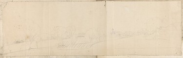 Landscape Sketch, Anonymous, British, 19th century  British, Graphite