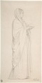 Standing Female Saint, Hippolyte Flandrin (French, Lyons 1809–1864 Rome), Graphite