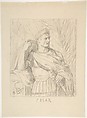 Julius Caesar, Jean-Léon Gérôme (French, Vesoul 1824–1904 Paris), Graphite on wove paper