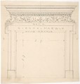 Design for a Marble Fireplace, Anonymous, British, 19th century British, Graphite