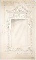 Design for a Dining Room Mirror, for 11 Princes Gate, London, Anonymous, British, 19th century British, Graphite