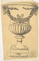Vase, Anonymous, British, 19th century British, Pen and ink