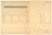 Piano Design, Anonymous, British, 19th century British, Pen and ink