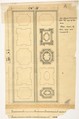 Design for a Door, Anonymous, British, 19th century British, Pen and ink