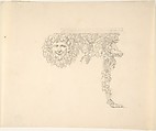 Table Design with Bacchus and Boar's head, Anonymous, British, 19th century  British, Graphite