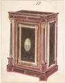 Cabinet Design, Anonymous, British, 19th century British, Watercolor and pen and ink