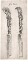 Design for Two Knife Handles, Cherubino Alberti (Zaccaria Mattia)  Italian, Engraving