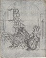 Design for a Book Illustration [?], Hubert François Gravelot (French, Paris 1699–1773 Paris), Pen and gray ink with graphite