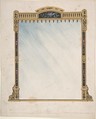 Design for a Mirror, Anonymous, British, 19th century British, Pen and ink, watercolor and gouache (bodycolor)