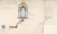Designs for a Church Wall Lantern, Richardson Ellson & Co., Graphite, pen and ink, brush and wash and watercolor