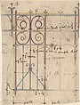 Design for a Church Gate, Richardson Ellson & Co., Pen and ink, brush and wash and watercolor
