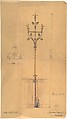 Design for Church Lights, Richardson Ellson & Co., Pen and ink, brush and wash and watercolor