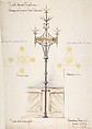 Designs for Nave Standards, St. Jude's Southsea, Richardson Ellson & Co., Pen and ink, brush and wash and watercolor