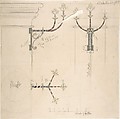 Designs for Church Wall Standards, Richardson Ellson & Co., Pen and ink, brush and wash and watercolor
