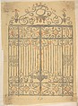 Wrought Iron Gate Design (for church?), Richardson Ellson & Co., Watercolor